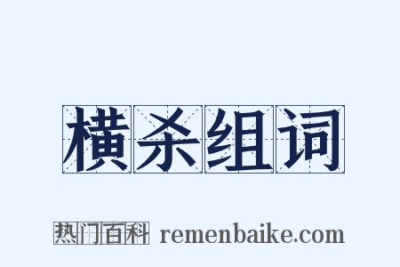 横杀组词是什么意思的图片